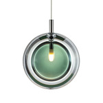 Lens Pendant - Anthracite / Green