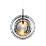 Lens Pendant - Anthracite / Silver