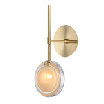 Lens Wall Sconce - Brushed Gold / Beige