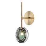 Lens Wall Sconce - Brushed Gold / Green