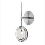 Lens Wall Sconce - Brushed Silver / Clear