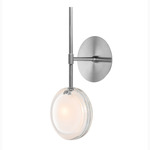 Lens Wall Sconce - Brushed Silver / White