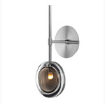 Lens Wall Sconce - Brushed Silver / Smoke