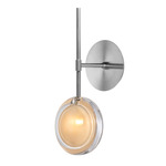 Lens Wall Sconce - Brushed Silver / Beige