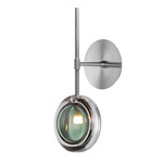 Lens Wall Sconce - Brushed Silver / Green