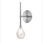 Soap Mini Wall Sconce - Brushed Silver / Frosted