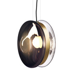 Orbital Pendant - Brushed Gold / Smoke