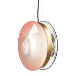 Orbital Pendant - Brushed Gold / Venus Pink
