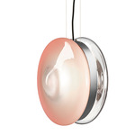 Orbital Pendant - Brushed Silver / Venus Pink