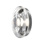 Orbital Wall / Ceiling Light - Brushed Silver / Moon Clear
