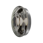 Orbital Wall / Ceiling Light - Brushed Silver / Smoke