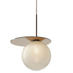 Umbra Pendant - Brushed Gold / Light Grey