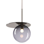 Umbra Pendant - Brushed Gold / Smoke