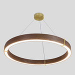 Redeo Pendant - Brushed Brass / Walnut