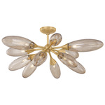 Cordoba Semi Flush Ceiling Light - Vintage Brass / Light Bronze