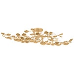 Menorca Semi Flush Ceiling Light - Vintage Gold Leaf
