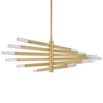 Strasbourg Chandelier - Vintage Brass / Seeded Glass
