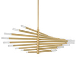 Strasbourg Chandelier - Vintage Brass / Seeded Glass