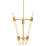 Krakow Chandelier - Vintage Brass / White