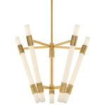 Krakow Chandelier - Vintage Brass / White