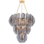 Anatase Chandelier - Vintage Gold Leaf / Remolino Blanco