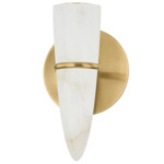 Lombardy Wall Sconce - Vintage Brass / Alabaster