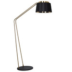 Almerimar Floor Lamp - Brushed Brass / Black