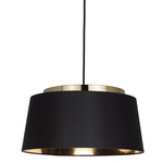 Almerimar Pendant - Brushed Brass / Black