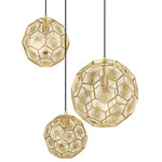 Skoura Multi-Light Pendant - Brass