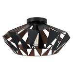 Carlton Ceiling Light - Black / Copper