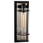 Colantro Outdoor Wall Sconce - Black / Brushed Nickel