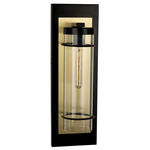 Colantro Outdoor Wall Sconce - Black / Brushed Gold