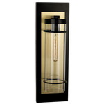 Colantro Outdoor Wall Sconce - Black / Brushed Gold