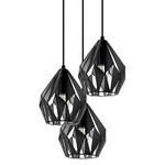 Carlton Multi-Light Pendant - Black / Silver