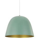 Coretto Pendant - Pastel Dark Green / Gold