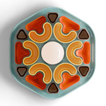 Deco Phytia Wall Sconce - Light Blue / Beige / Orange / Brown / White