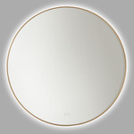 Cadre Round LED Mirror - Satin Brass / Mirror