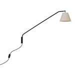 Moana Plug-In Swing Arm Wall Lamp - Black / White