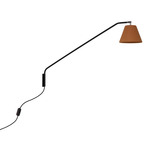 Moana Plug-In Swing Arm Wall Lamp - Black / Terracota