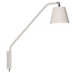 Moana Plug-In Swing Arm Wall Lamp - White / White
