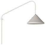 Ubatuba Plug-In Swing Arm Wall Lamp - White / White