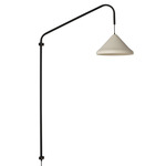 Ubatuba Plug-In Swing Arm Wall Lamp - Black / White