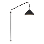 Ubatuba Plug-In Swing Arm Wall Lamp - Black / Black