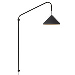 Ubatuba Plug-In Swing Arm Wall Lamp - Black / Graphite