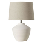 Buriti Table Lamp - White / Rustic Linen