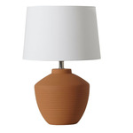 Buriti Table Lamp - Terra-Cotta / Off White