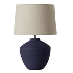Buriti Table Lamp - Navy Blue / Rustic Linen