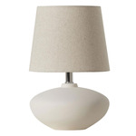 Cedro Table Lamp - White / Rustic Linen