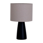 Inga Table Lamp - Black / Rustic Linen