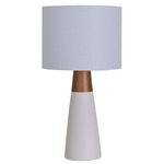 Ipe Table Lamp - White / Gold / White